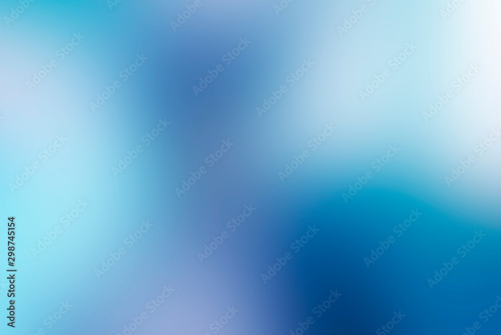 abstract blue gradient smooth background - obrazy, fototapety, plakaty 