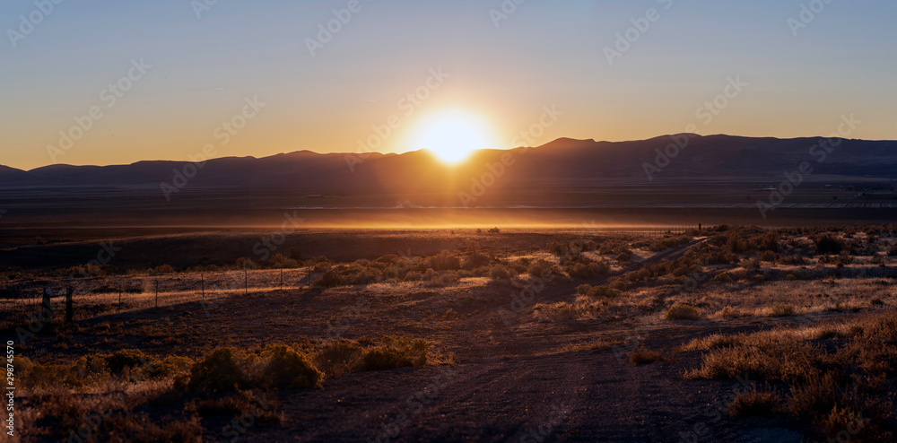 Autumn sunset in Northern Nevada