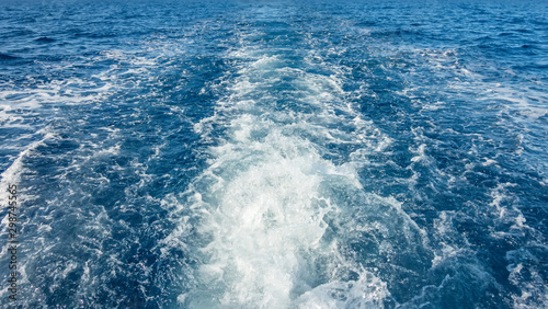 Foam waves blue sea water texture