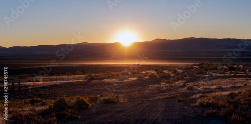 Autumn sunset in Northern Nevada