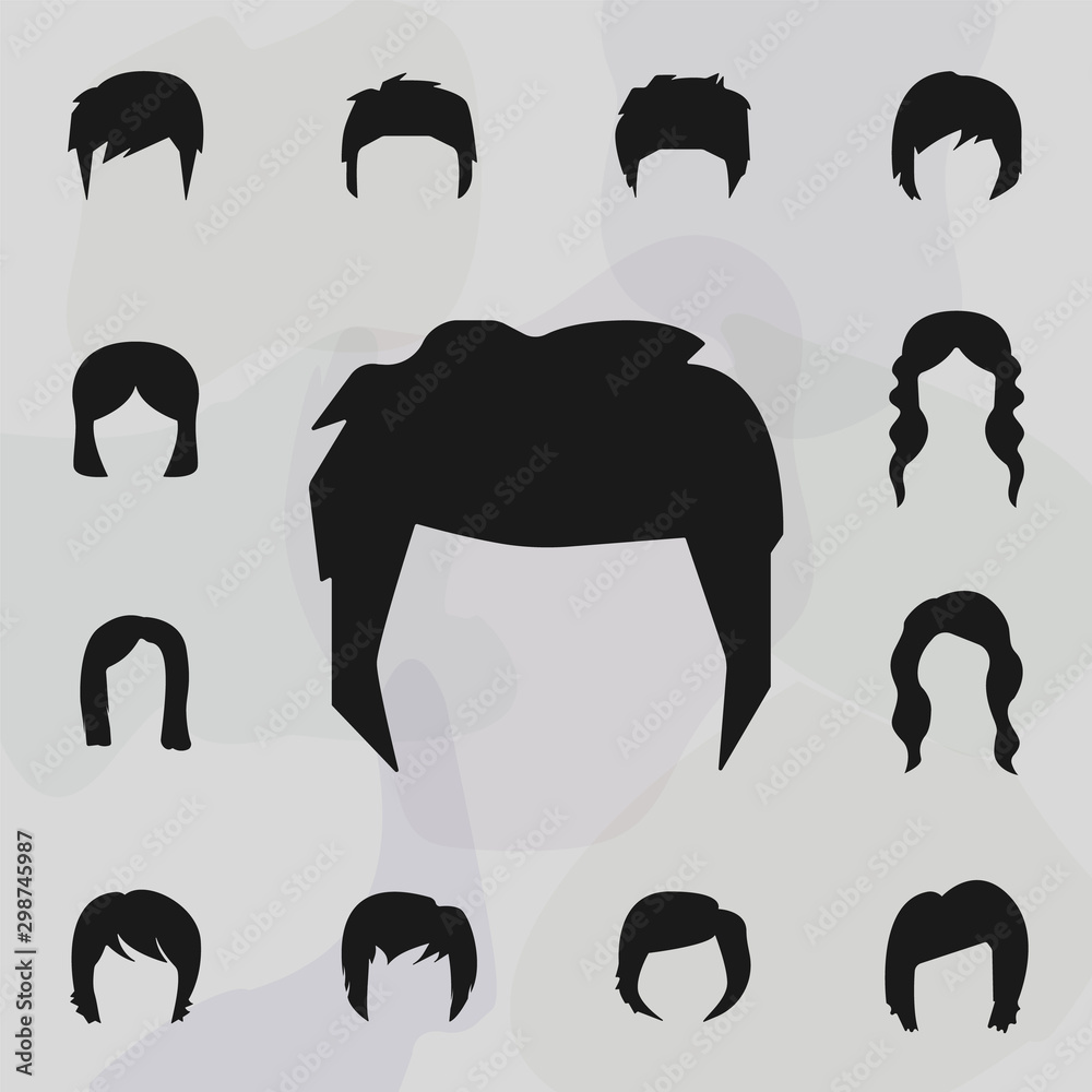 Hair, woman, haircut medium icon. Haircut icons universal set for web and mobile
