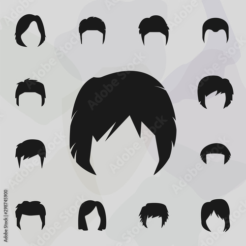 Hair, woman, haircut bob icon. Haircut icons universal set for web and mobile