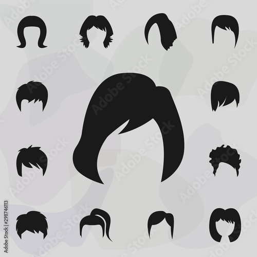 Hair, woman, haircut, hair-down icon. Haircut icons universal set for web and mobile