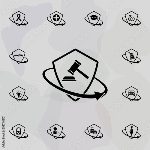 Law, legal expenses insurance icon. Insurance icons universal set for web and mobile