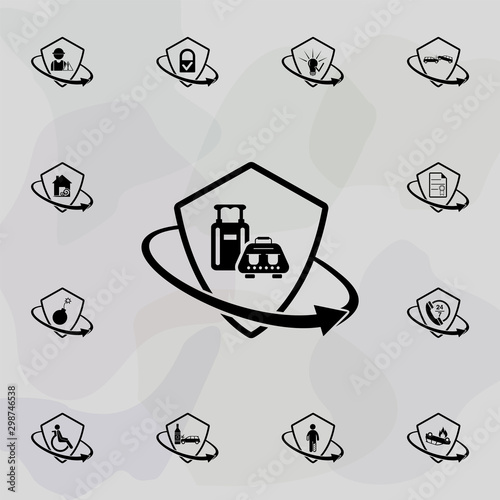Luggage insurance icon. Insurance icons universal set for web and mobile