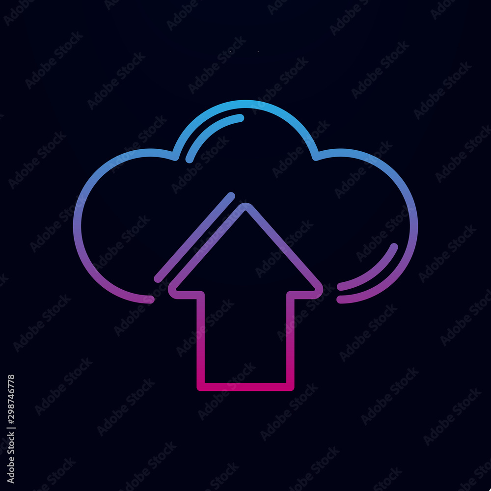 Cloud storage nolan icon. Simple thin line, outline vector of web, mix icons for ui and ux, website or mobile application Cloud storage nolan icon. Simple thin line, outline vector of web, mix icons for ui and ux, website or mobile application