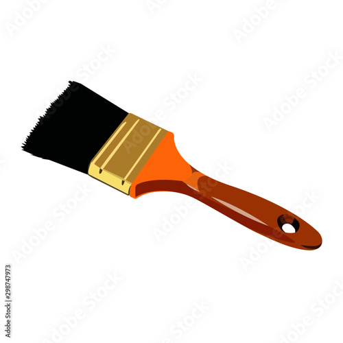 paintbrush realistic vector illustration isolated
