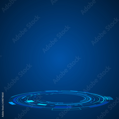 Digital futuristic technology background vector illustration. Global isometric ecosystem. Abstract cyberspace network innovation design. For iot, smarthome connection, web internet of things template © Oleksandr