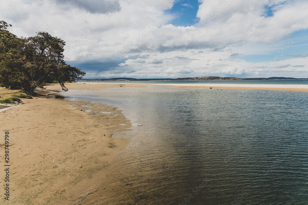 pristine Australian coastline and beach landscape in Tasmania pristine Australian coastline and beach landscape in Tasmania