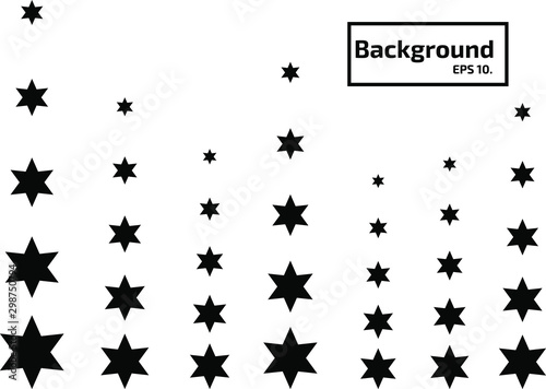 Vector background illustration Geometric black six-pointed star
