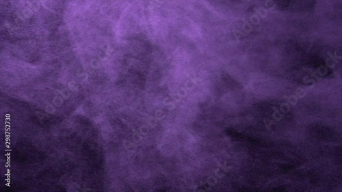 Atmospheric vapor, smog, fog. Clubs of steam are moving slowly on a black background. The fog is lilac.