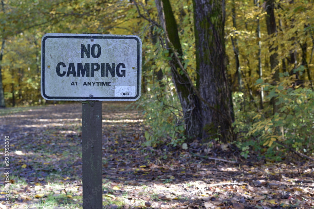 no camping at any time