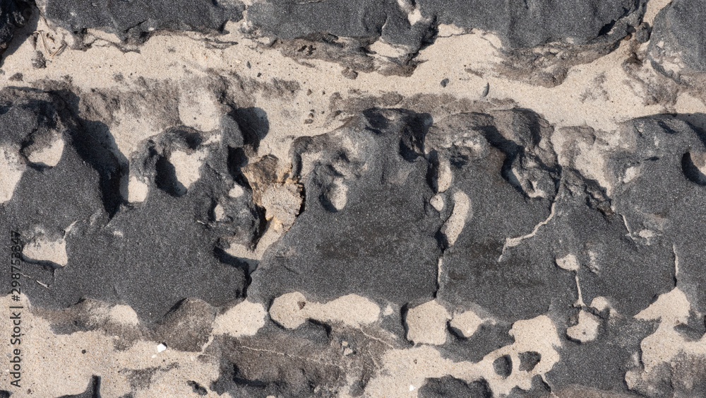 Fototapeta premium Eroded road surface