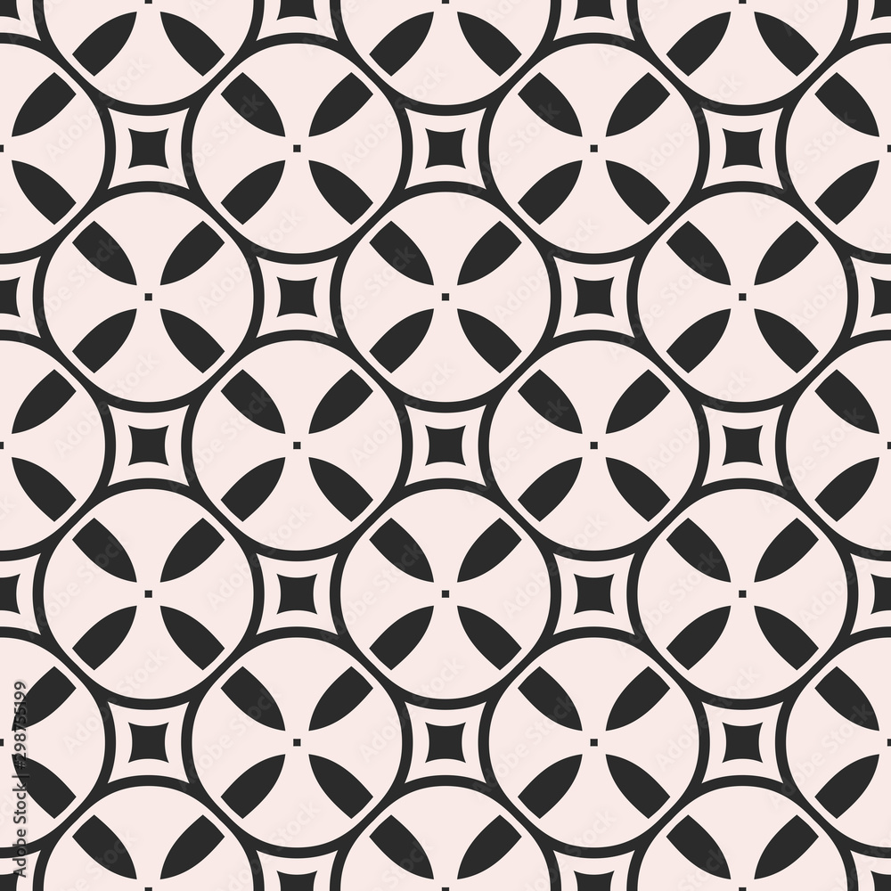 Seamless monochrome geometric texture with tapes, bobbins Seamless monochrome geometric texture with tapes, bobbins