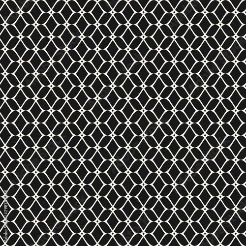 Mesh vector seamless pattern, thin wavy lines. Texture of lace, lattice, net