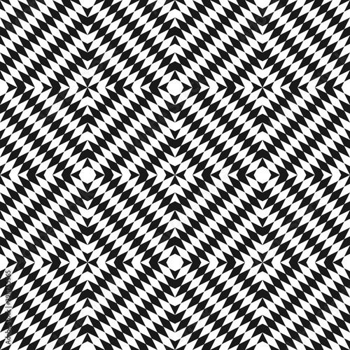 3D Fototapete Schwarz-Weiß - Fototapete Vector black and white geometric seamless pattern. Optical art background