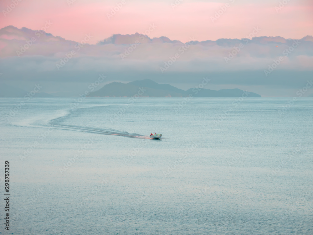 Fototapeta premium The main transport of the Nicoya gulf's islands in Costa Rica