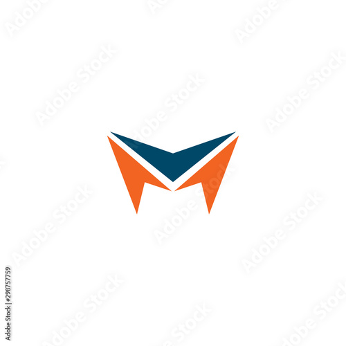 Free Download M letter initial icon logo design vector template - GFXLoad