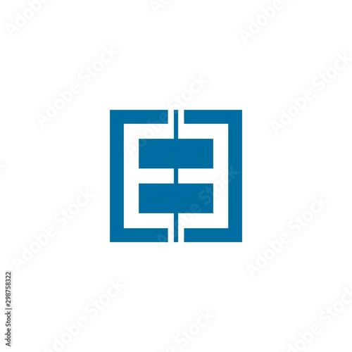 abstract initial letter E logo design template