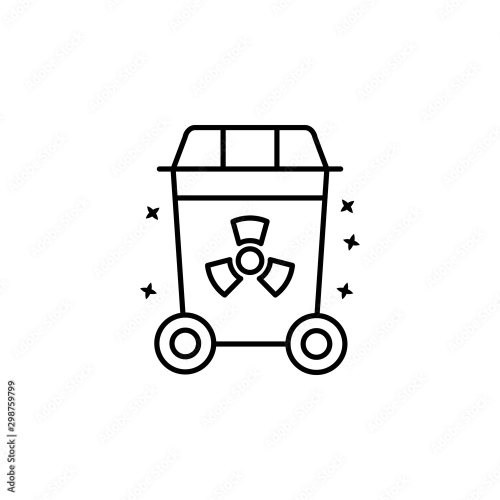 Nuclear waste sewage icon. Simple line outline vector of nuclear energy icons for ui and ux website or mobile application Nuclear waste sewage icon. Simple line outline vector of nuclear energy icons for ui and ux website or mobile application