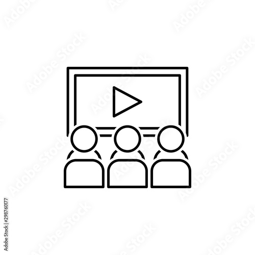Online observer education simple line icon