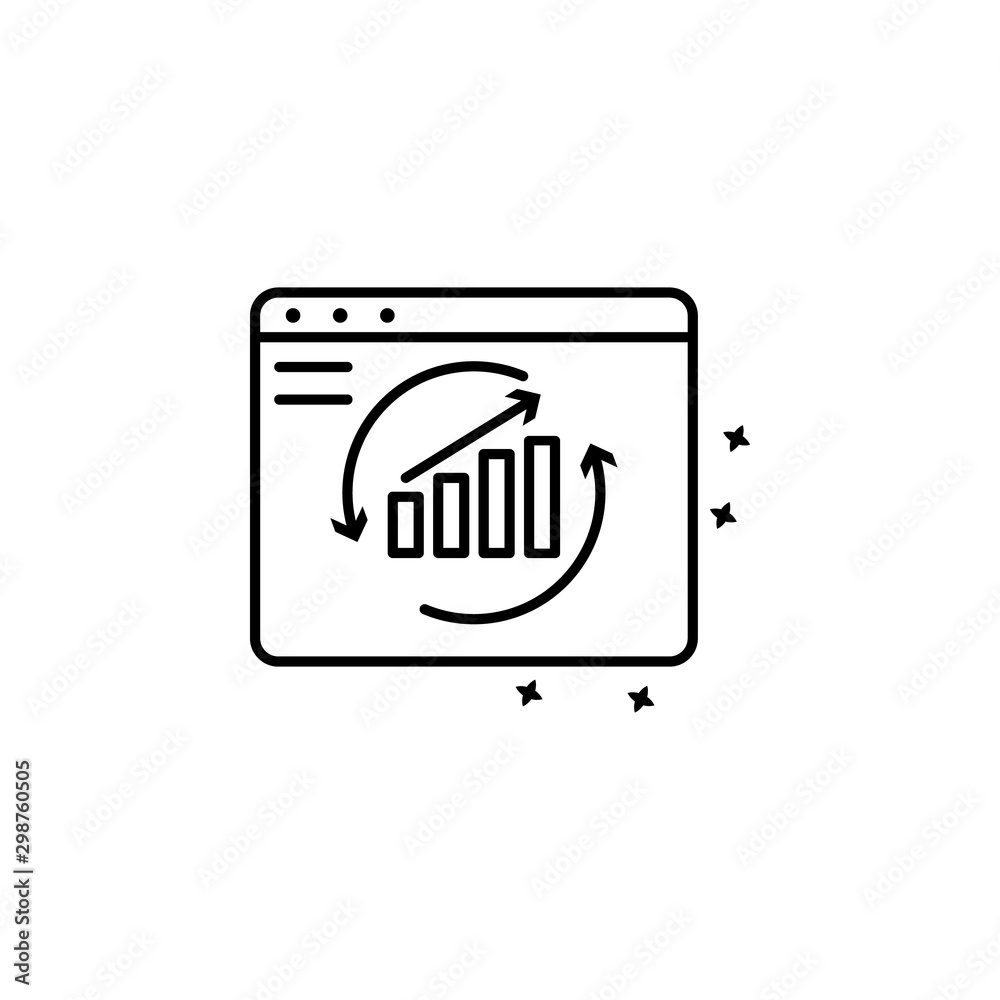 Web improvement work icon. Simple line, outline vector of project management icons for ui and ux, website or mobile application Web improvement work icon. Simple line, outline vector of project management icons for ui and ux, website or mobile application