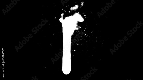 Spit on glass, front view.