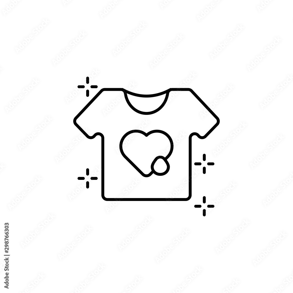 NGO t-shirt heart drop icon. Element of no government organisation icon NGO t-shirt heart drop icon. Element of no government organisation icon