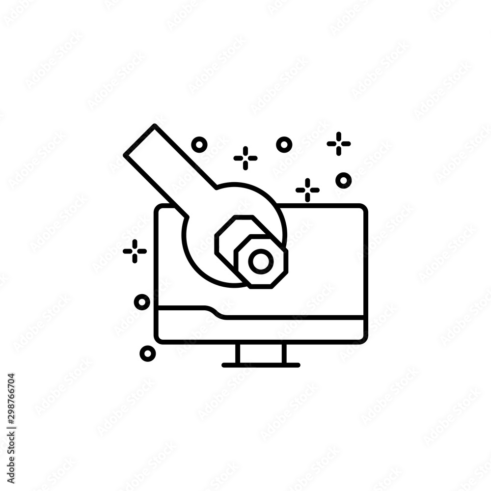 Computer settings repair icon. Element of computer icon