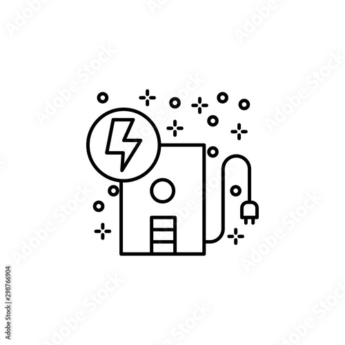 Computer UPS lightning icon. Element of computer icon