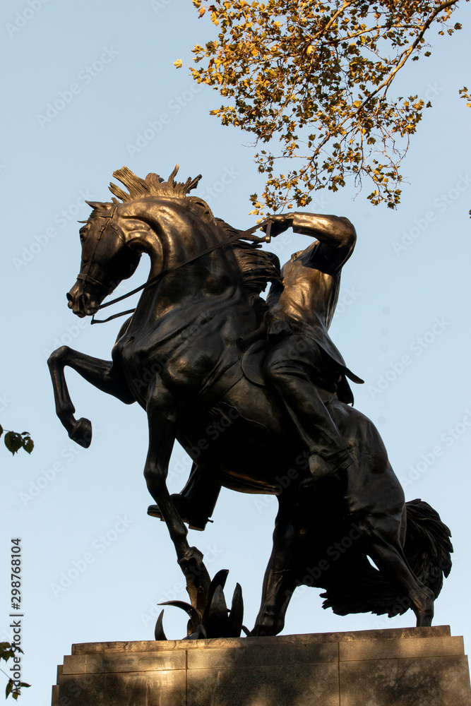 Fototapeta premium Horse statue in Central park New York