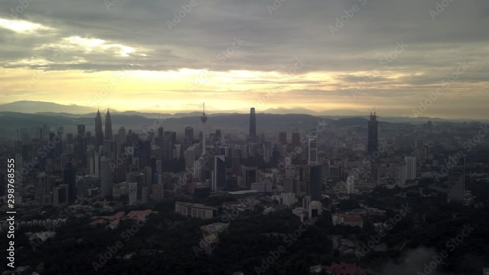 Aerial Time Lapse - Sunrise at Kuala Lumpur Aerial Time Lapse - Sunrise at Kuala Lumpur