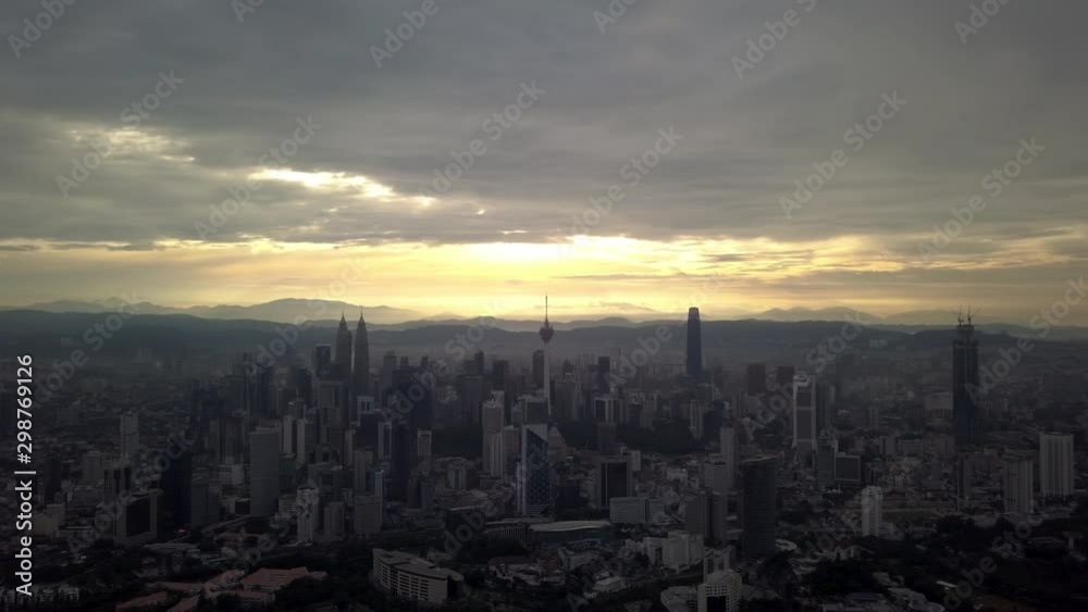 Aerial Time Lapse - Sunrise at Kuala Lumpur Aerial Time Lapse - Sunrise at Kuala Lumpur