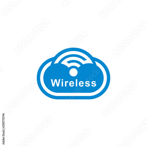 Cloud Wifi logo designs, wireless icon vector