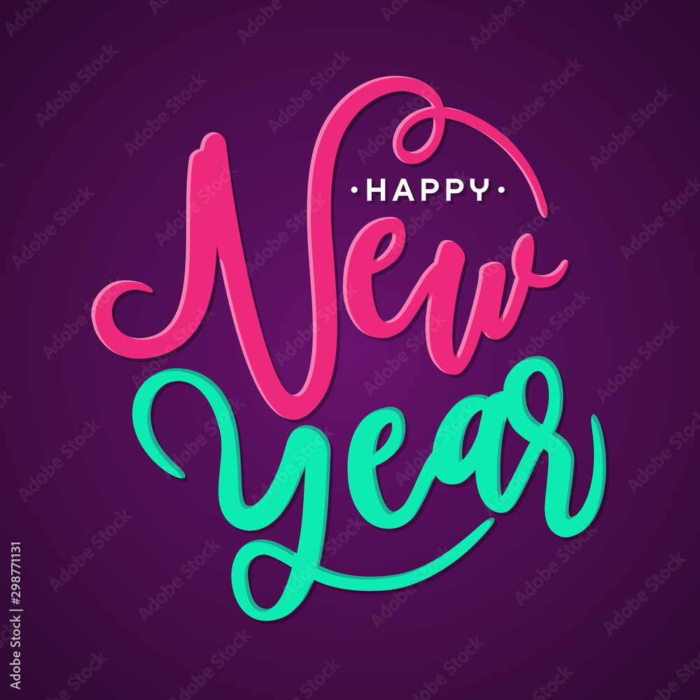 Obraz premium Happy New Year greeting card or background letter