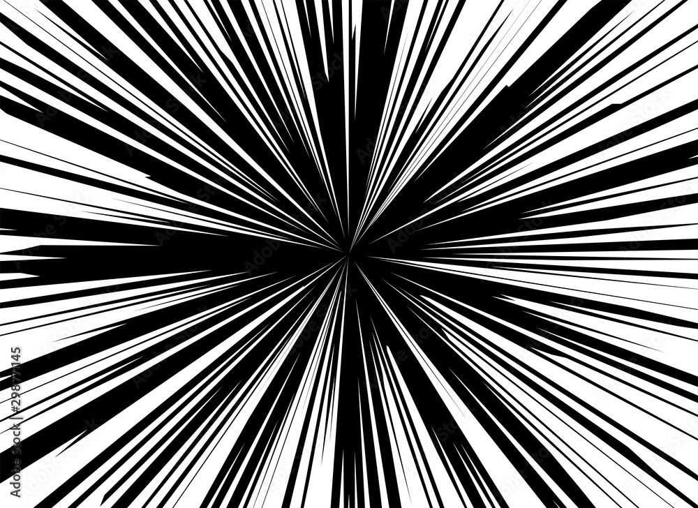 Obraz premium 背景:集中線 漫画 コミック 白 ホワイト