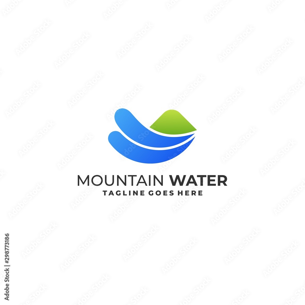Fototapeta premium Natural mountain Water Template Design Vector.