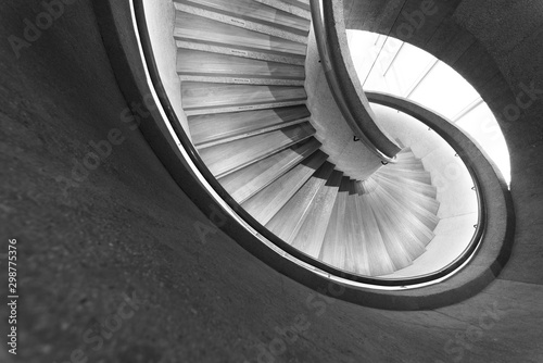 Leinwand Poster Modern spiral staircase