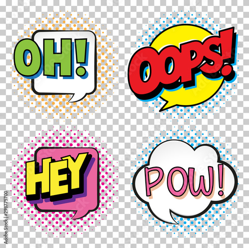 Expression words design for four words
