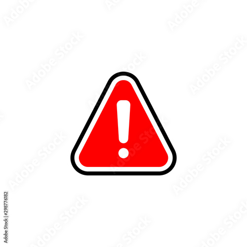 Warning road sign icon on a white background.