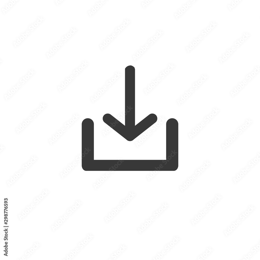 Download icon vector isolated on white background Download icon vector isolated on white background