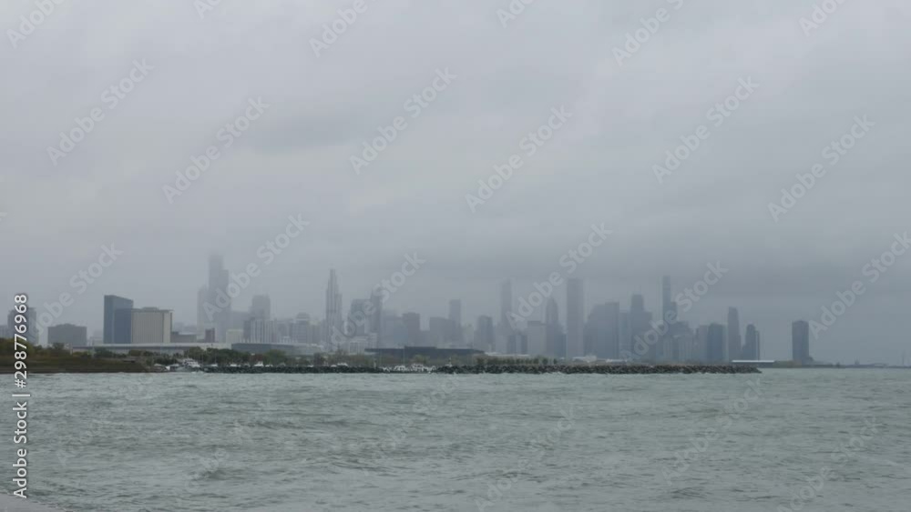 Chicago skyline time lapse on the Chicago River shot in 4k high resolution Chicago skyline time lapse on the Chicago River shot in 4k high resolution