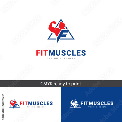 Logo Fit Muscles, for businesses or applications, elegant and modern logo