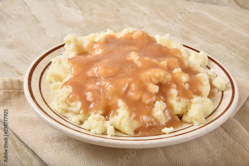 Εκτύπωση καμβά Mashed potatoes and gravy