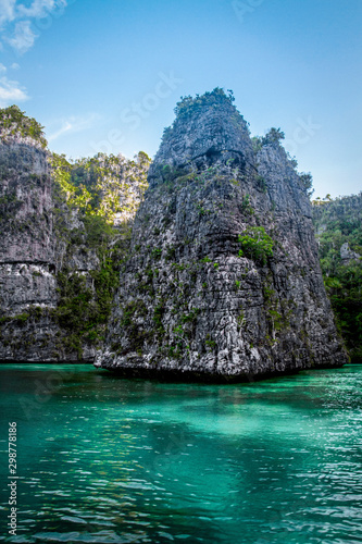 Great adventure travel in-between beautiful small island at Raja Ampat