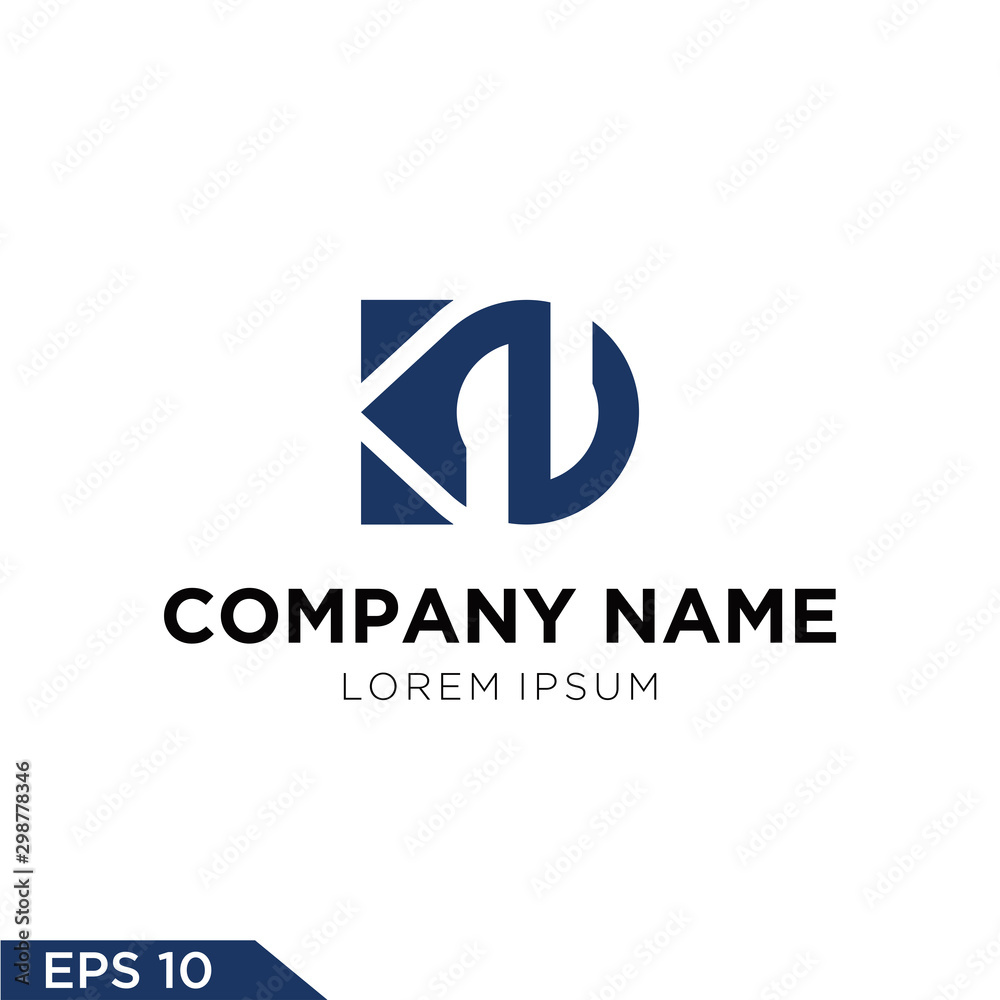 Logo design Inspiration for companies from the initial letters logo KN and K icon map Logo design Inspiration for companies from the initial letters logo KN and K icon map