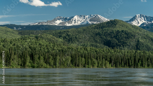 forest, river, village