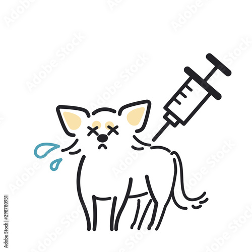 注射　犬　嫌がる　チワワ