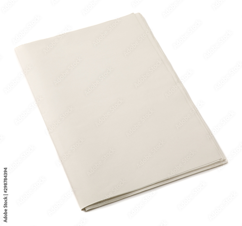 Mockup of Business Newspaper blank with empty space for news text isolated on white background Mockup of Business Newspaper blank with empty space for news text isolated on white background
