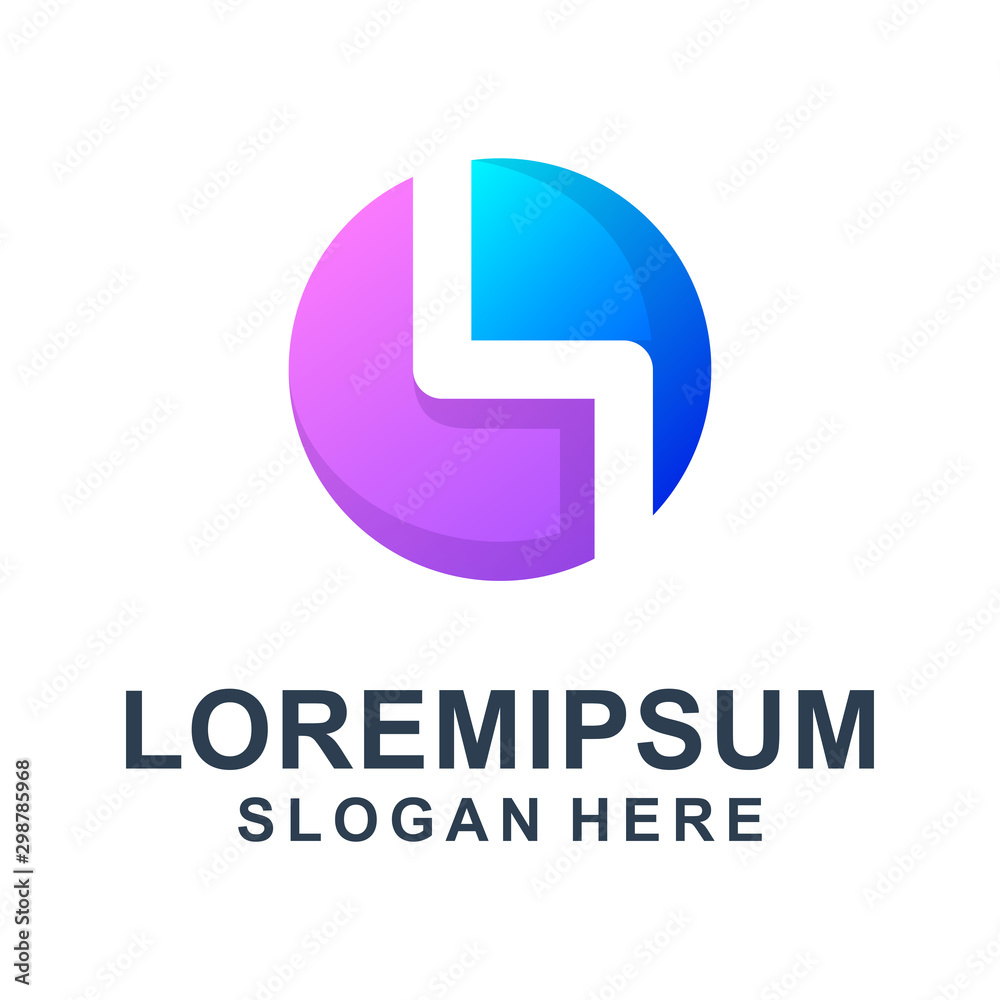 Colorful Abstract Letter S with Square Logo Design Colorful Abstract Letter S with Square Logo Design